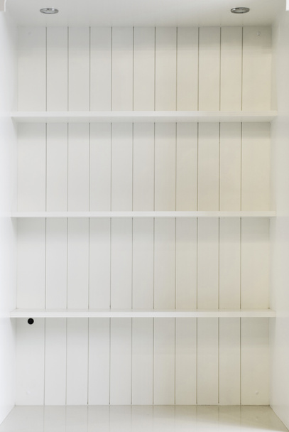 White wooden shelf - Photo, Image