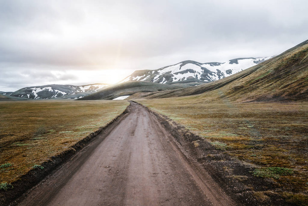 Road to Landmanalaugar on highlands of Iceland. - Photo, Image
