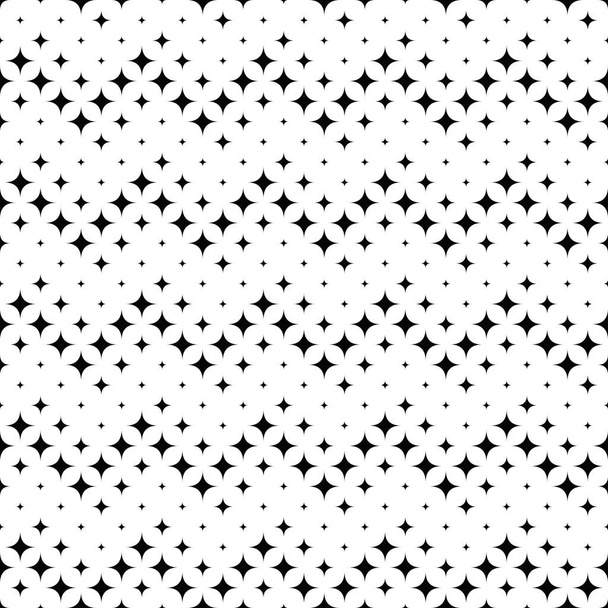 abstraktes schwarz-weiß gebogenes Sternenmuster Hintergrunddesign - Vektor, Bild