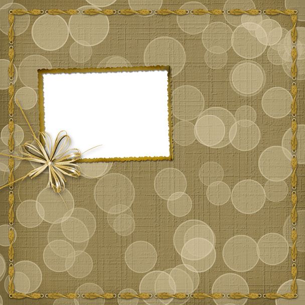 Frame for invitation with bow - Фото, зображення
