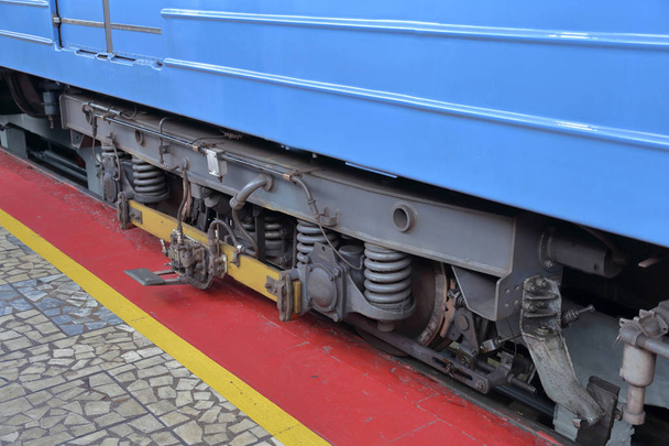 Μέρος του παλιού συστήματος πέδησης του τρένου - Φωτογραφία, εικόνα