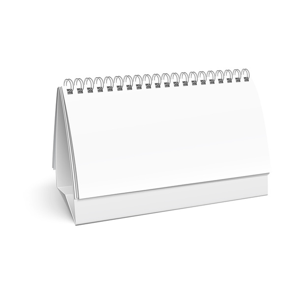Blanco papieren bureau spiraalkalender. - Vector, afbeelding