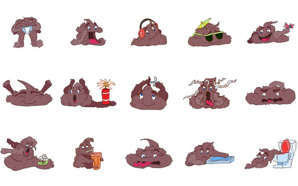 selection of funny monsters poop situations life - Photo, Image