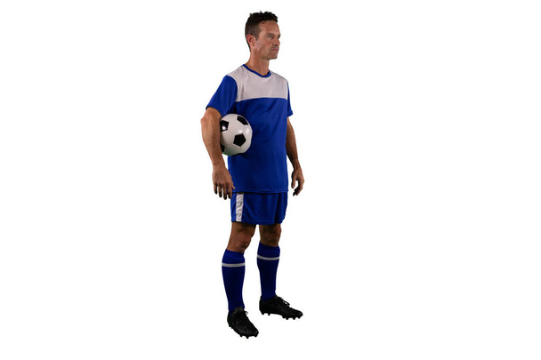 Focused Soccer Player isolated on white background - Valokuva, kuva
