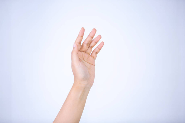 kéz gesztus fehér háttér - Fotó, kép