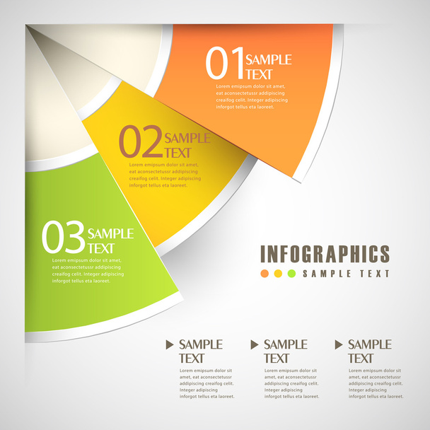 Vector abstract 3d paper infographics - Вектор,изображение