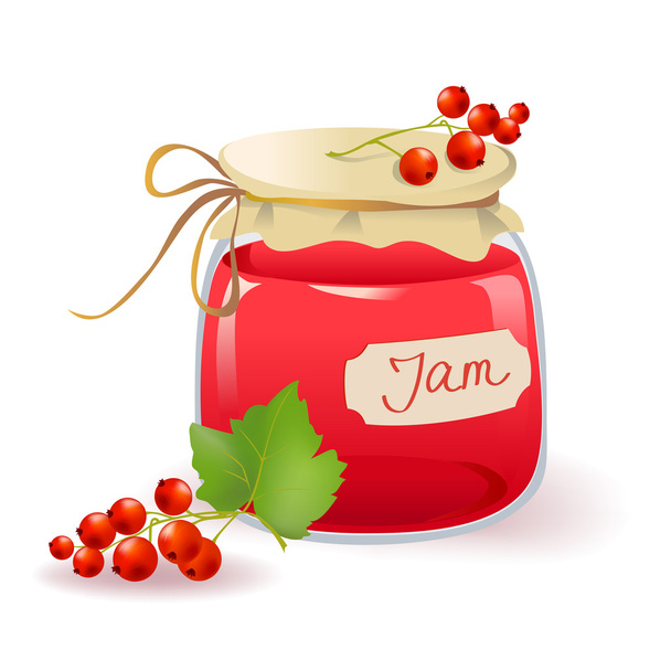 red currant jam - Vector, Image