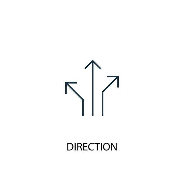 concepto de dirección icono de línea. Ilustración de elementos simples. dirección concepto contorno símbolo diseño. Puede ser utilizado para web y móvil
 - Vector, Imagen