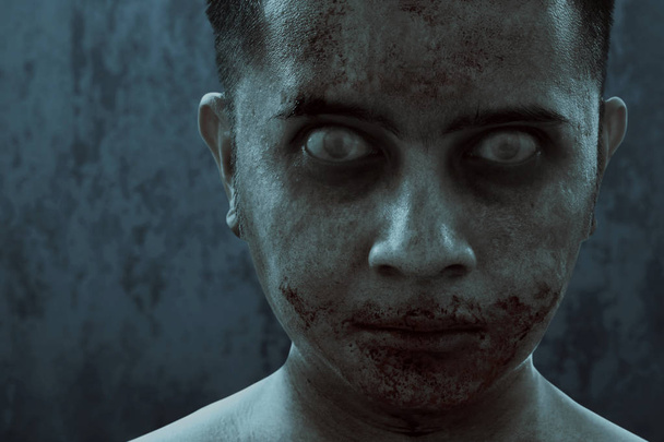 Przerażający zombie, motyw halloween - Zdjęcie, obraz