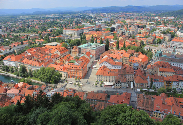 ιστορικό κέντρο της Λιουμπλιάνα από το κάστρο, Σλοβενία - Φωτογραφία, εικόνα
