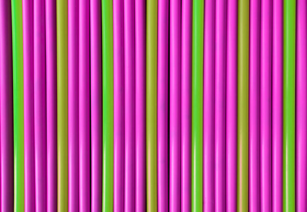 Neón rosa y verde patrón plástico tubos paja fondo
  - Foto, Imagen