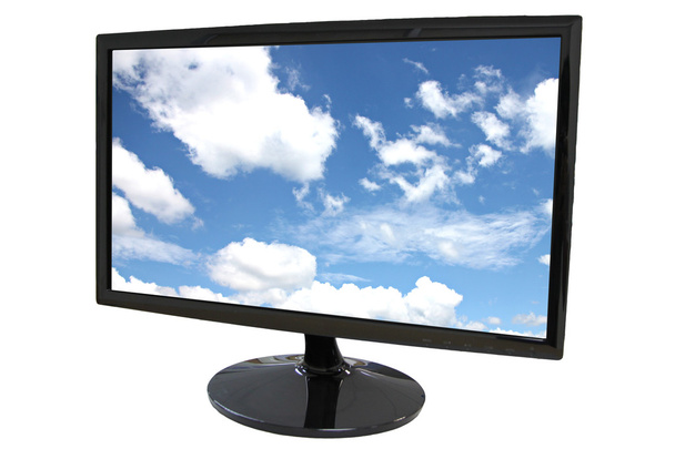Светодиодный экран компьютера и Blue Sky Picture
. - Фото, изображение