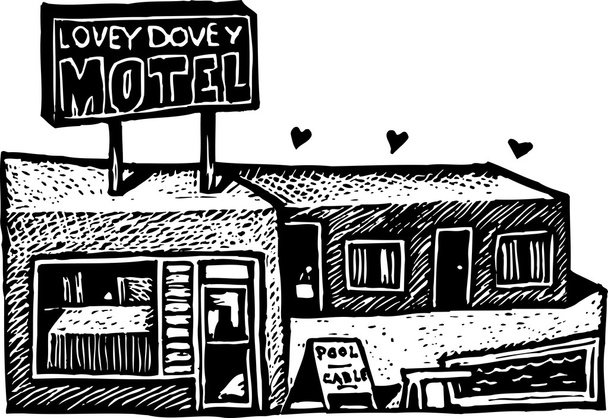 hotel nebo motel hnízdečko lásky - Vektor, obrázek