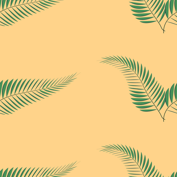 Tropical palm leaves, jungle leaves seamless floral pattern background - Vetor, Imagem