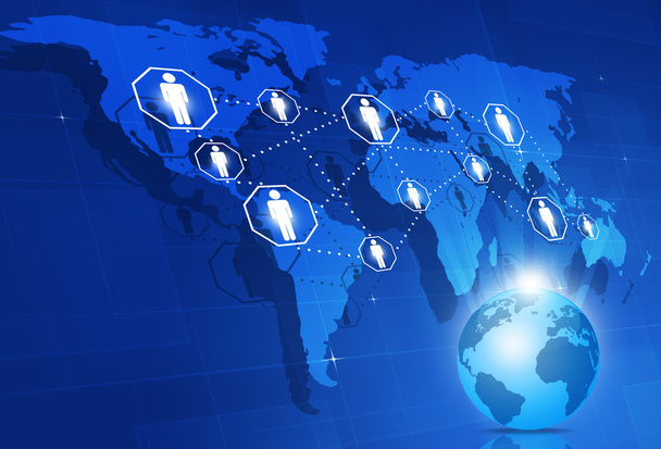 Global Network Business Background - Photo, Image