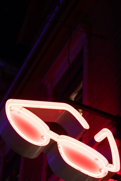 Lights of a neon of a optician shop - Photo, Image