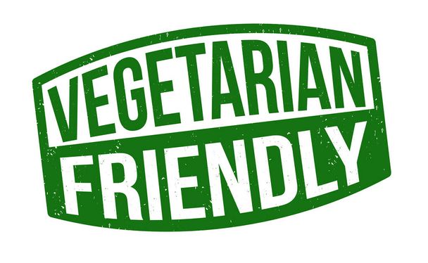 Vegetarian friendly sign or stamp - Vector, Image