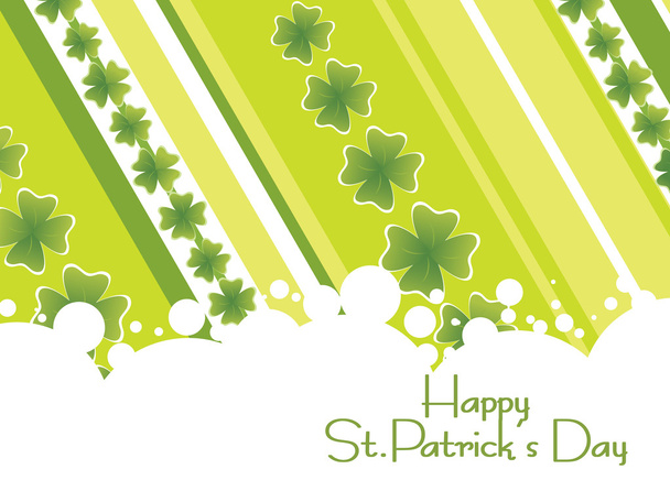 Shamrock with strips line - Vector, Image
