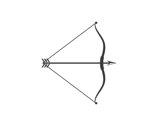 Illustration vectorielle d'icône de tir à l'arc Modèle de logo
 - Vecteur, image