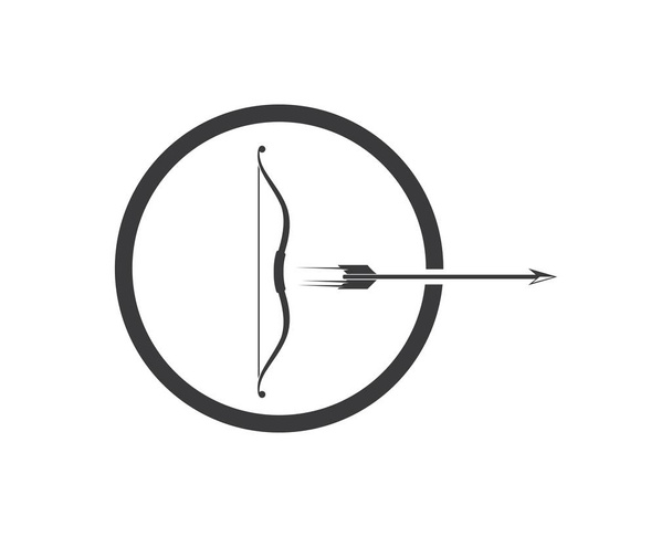 Βέλος τοξοβολία εικονίδιο διανυσματική απεικόνιση πρότυπο λογότυπου - Διάνυσμα, εικόνα