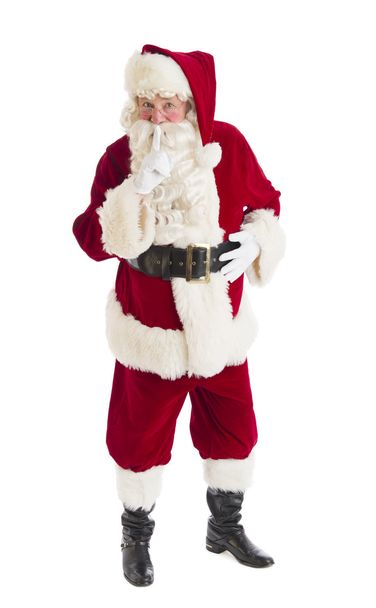 Retrato de Santa Claus haciendo el gesto del silencio
 - Foto, Imagen