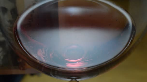 Шотландський фунт в прозорості з келихом вина - Кадри, відео