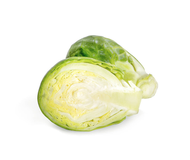 brussels sprouts isolated on white background - Foto, afbeelding
