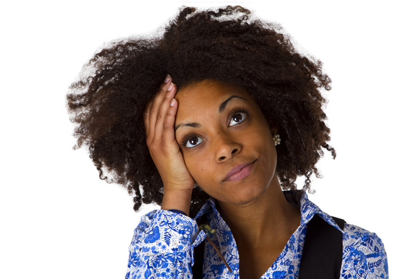Tristesse femme afro-américaine
 - Photo, image