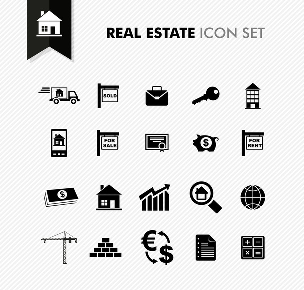 Real Estate fresh icon set. - Vektori, kuva