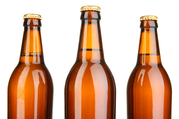 Beer bottles isolated on white - Foto, afbeelding