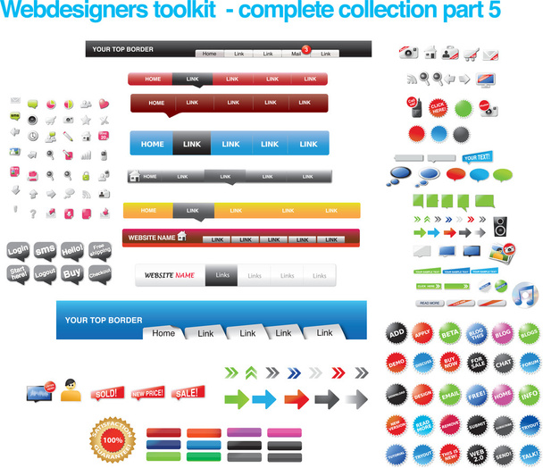 Webdesigners toolkit collection - Vektor, kép