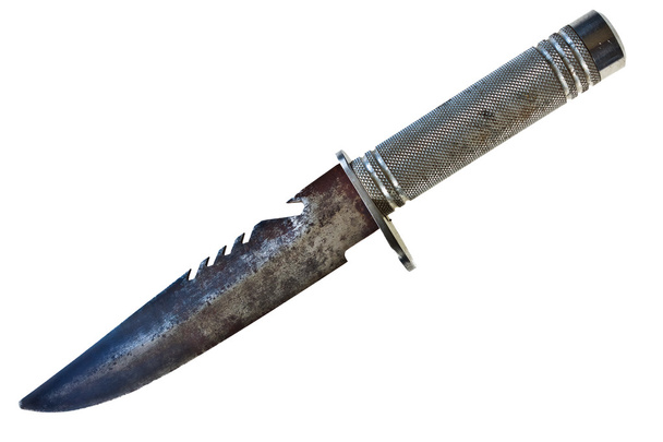 izolované starý a rezavý nůž - Fotografie, Obrázek
