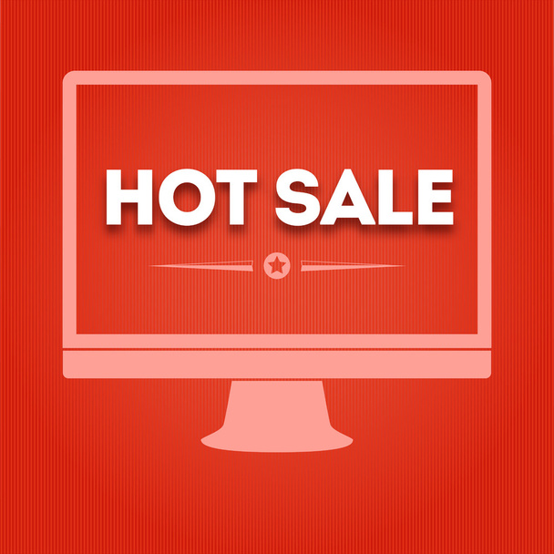Silhouette monitor with text Hot sale - Vecteur, image