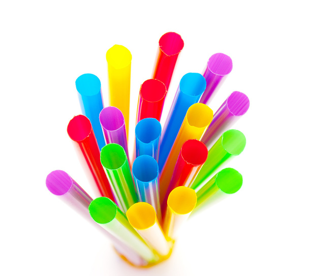 Multi-coloured drinking straws - Photo, Image