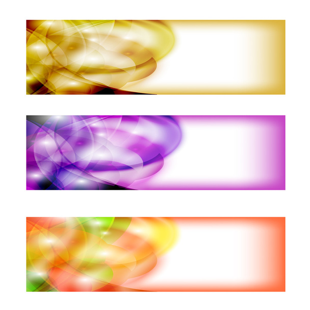 gekleurde abstracte banner instellen - Vector, afbeelding