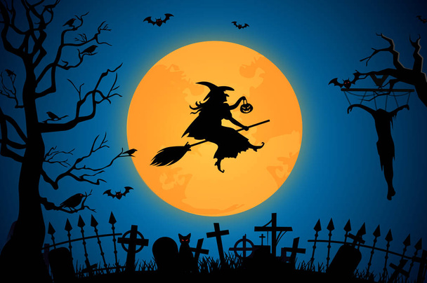 Halloween day party and background - Vector, afbeelding