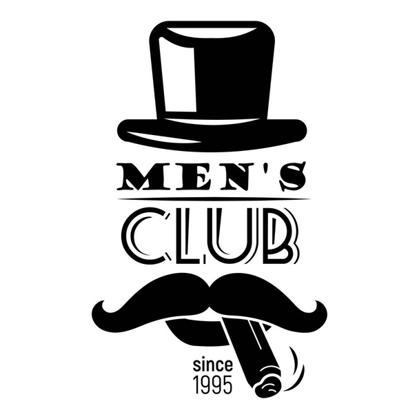 Men club logo, simple style - Vektör, Görsel