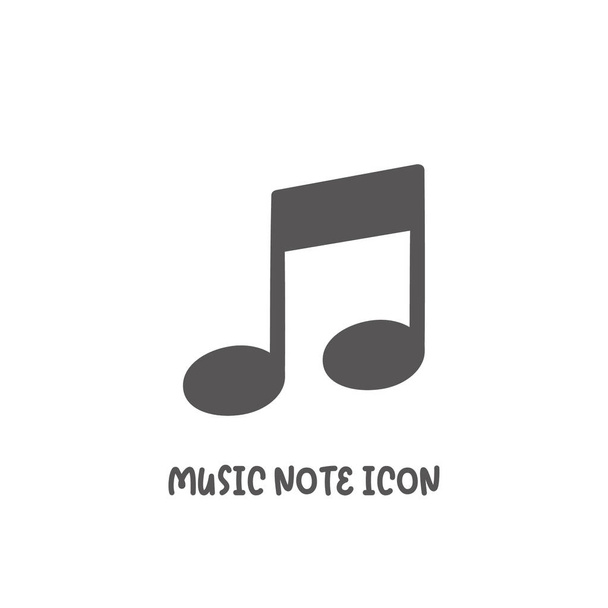 Music note icon simple flat style vector illustration. - Vector, Image