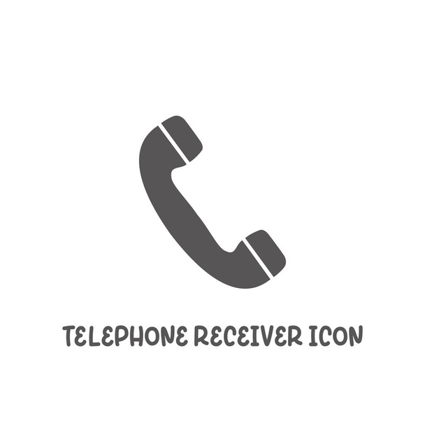 Telephone receiver icon simple flat style vector illustration. - Vector, Image