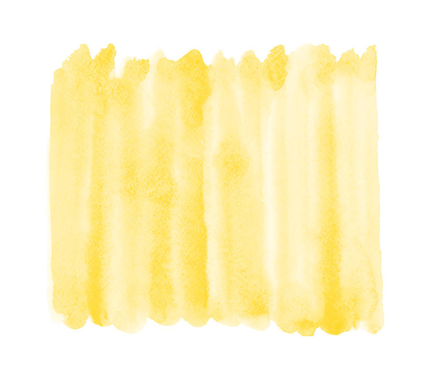 Yellow watercolor background. Abstract art hand paint on paper t - Photo, Image