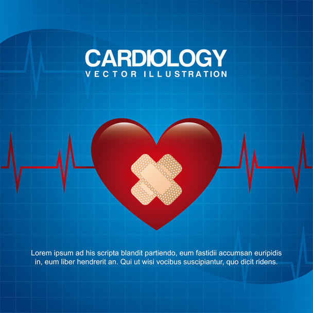 Kardiologie-Design - Vektor, Bild