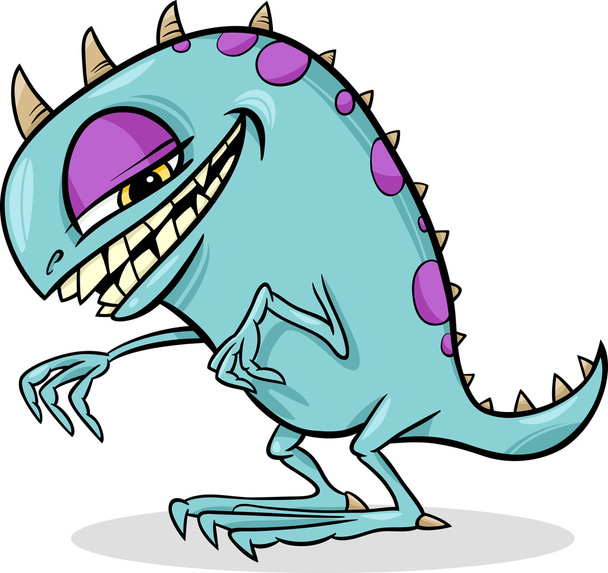 cartoon funny monster illustration - Vector, Image