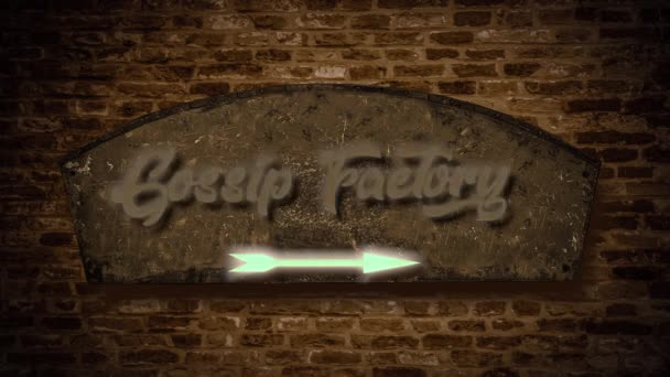 Street Sign the Way to the Gossip Factory - Footage, Video