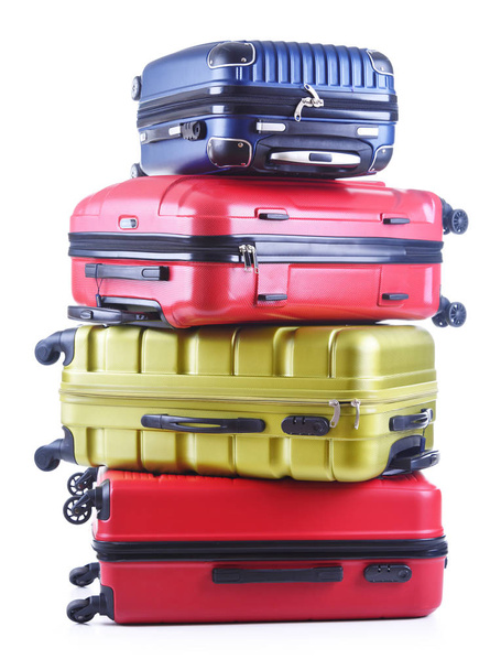 Travel suitcases isolated on white background - Photo, Image