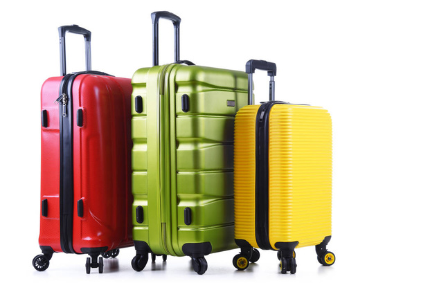 Travel suitcases isolated on white background - Фото, зображення