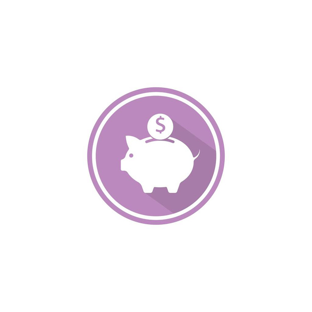 Piggy banco logotipo ícone do vetor ilustração
  - Vetor, Imagem