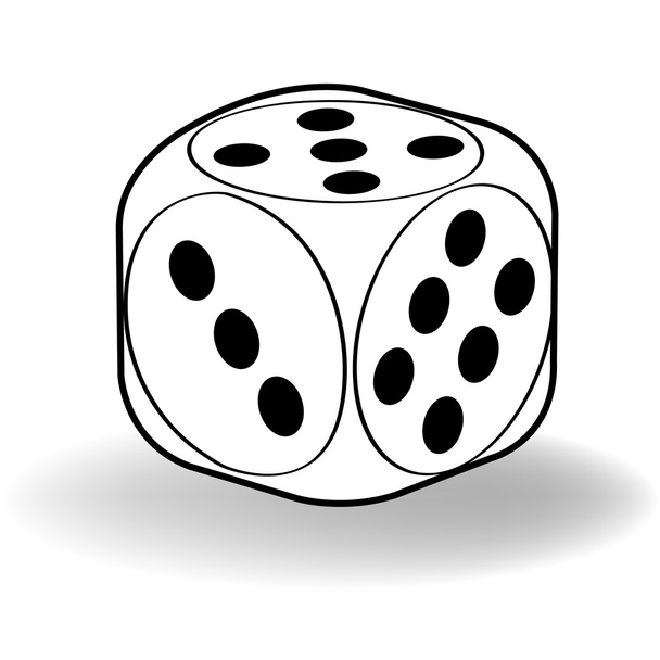 Dice Outline vector - Vector, Image