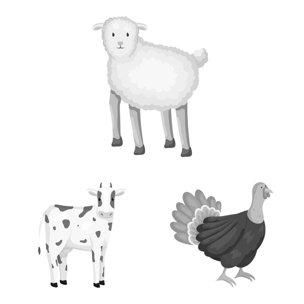 Ilustración vectorial de la granja y el símbolo de la agricultura. Conjunto de casa y cocina stock vector ilustración
. - Vector, imagen
