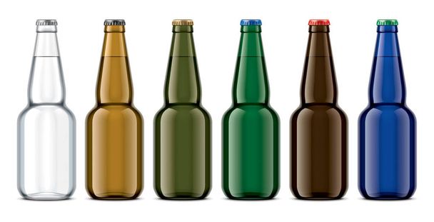 Set di bottiglie di vetro colorato
 - Foto, immagini