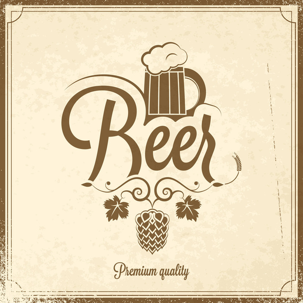 Beer background - Vetor, Imagem